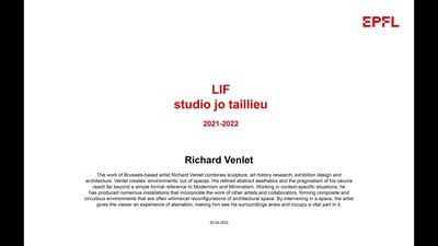 Lecture Richard Venlet