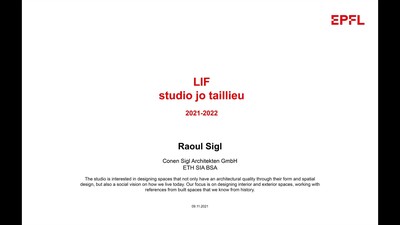 Lecture Raoul Sigl