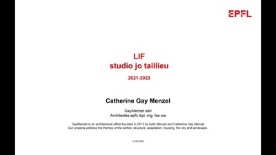 Lecture Catherine Gay Menzel