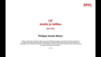 Lecture Philippe Vander Maren