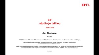 Lecture Jan Theissen