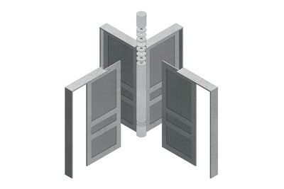Axonométrie - Détail portes