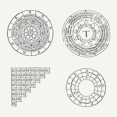 Ramon Llull, Figures 1-2-3-4 in Ars generalis ultima, 1305