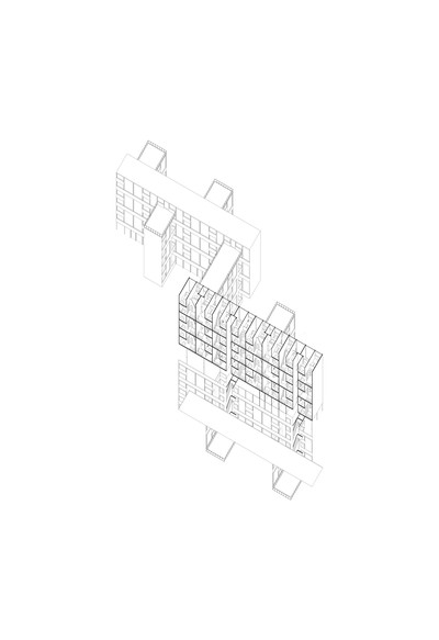  W. Wladimiroff, projet pour le concours OSA de logements collectifs, 1927 – Ruben Albrecht Baptiste Combes