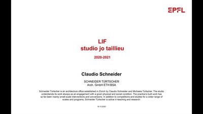 Lecture Claudio Schneider