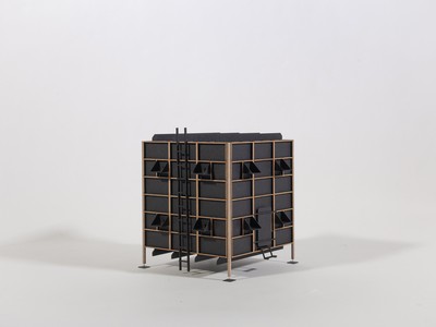Ken Isaac, The knowledge Box, 1962. Model by Paul Wang. Photo by Tanguy Auffret-Postel